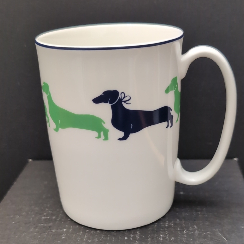 Kate Spade New Youk,Lenox Wickford Dachshund 12 oz Porcelain Cup.